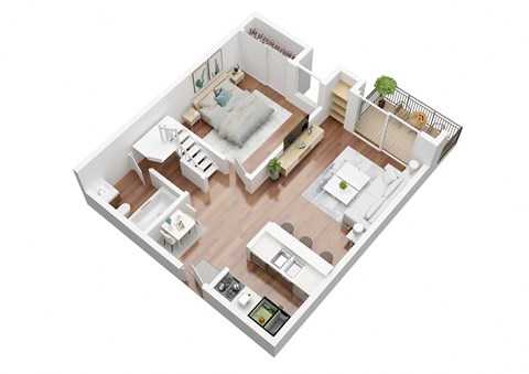 1 bedroom Loft Apartment  First Floor